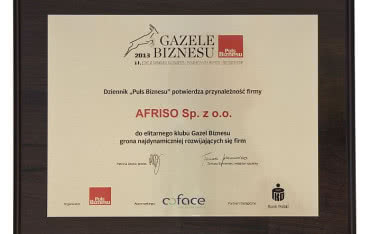 Gazela Biznesu dla AFRISO