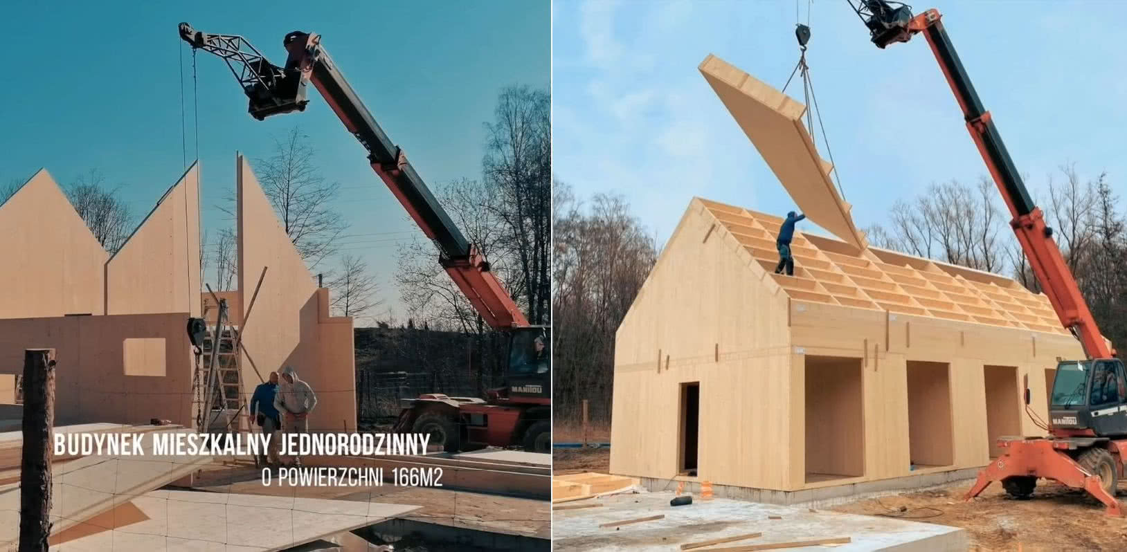Budynek prefabrykowany z elementów CLT. fot. Modus-House Budynek prefabrykowany z elementów CLT. fot. Modus-House
