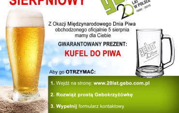Konkurs sierpniowy Gebo z atrakcyjną Nagrodą Gwarantowaną!